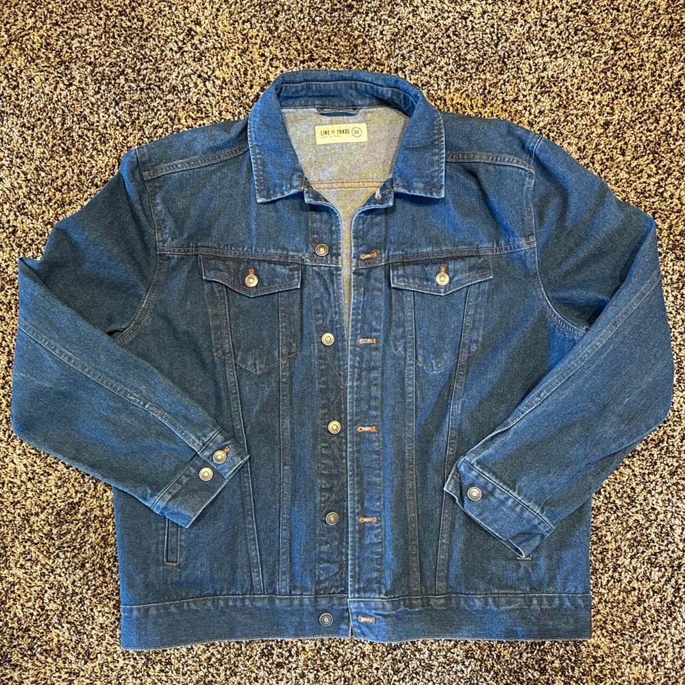 Line of Trade Montana Denim Trucker Jacket Dark Wash  2XL